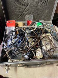 Misc Box Lot In A Metal Porter Cable Case