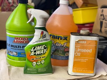 Rain X, Lime Away, Mold Armor & Linseed Oil