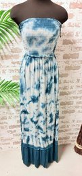 NWT Raviya Small Green Blue Stretch Tye Dye Tube Style Dress
