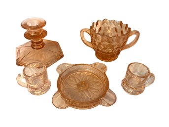 Pink Depression Glass Grouping