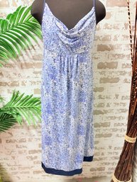 NWT Anne Klein Blue & White Dress Size M, $64