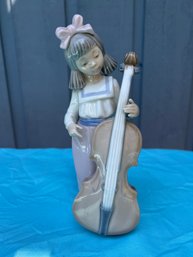 Vintage Nao By Lladro 'Girl With Cello' Figurine