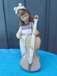 Golden Memories Spain Girl Playing Cello Figurine