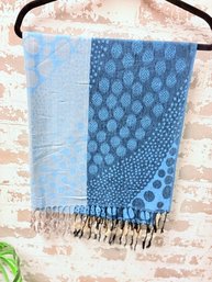 Multitone Blue Polka Dot Pashmina