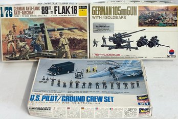 Lot Of 3 Military Plastic Model & Diorama Kits