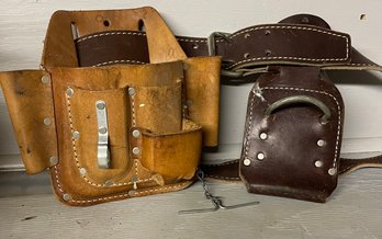 Leather Tool Belt With Added Leather Pouch
