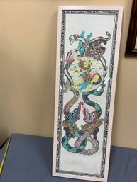 Vintage Bali Artwork Print Framed Of Folklore Or Mythology