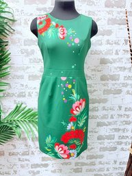 Vintage Inspired Green Sleeveless Dress