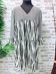 Charlie Paige Multi Pattern Pom Pom Dress Size S