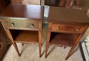 Pair Of Louis XVI Style Bedside Tables - See All Photos