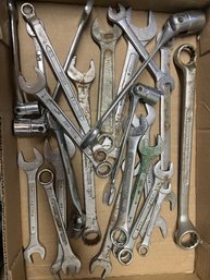 (A) Box Lot Of Over 20 Wrenches