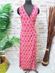 Banana Republic Pink & Grey Tone Idi Wrap Dress Size 0