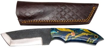Carbon Steel Knife With Leather Sheath 8.25'