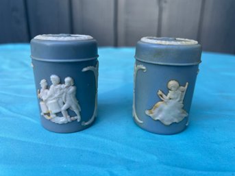 Vintage Plastic Wedgewood Salt & Pepper Shakers