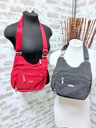Pair Of Baggallini Criss Cross Crossbody Bag, Featuring A Lightweight Nylon Material, An Adjustable Shoulder S