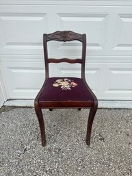 Antique Duncan Phyfe / Victorian Style Mahogany Parlor Side Chair