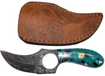 Carbon Steel Knife With Leather Sheath 6'