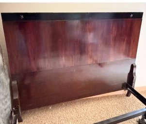 Vintage Ethan Allen Mahogany Full Sized  Headboard & Metal Bed Frame