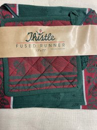 Thistle Table Runner And Matching Pot Holder