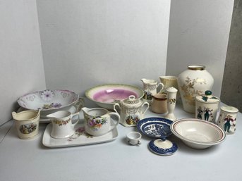 BOX LOT Assorted Ceramic/Pottery, Vintage Japan, Bavaria, Nippon, USA, More!