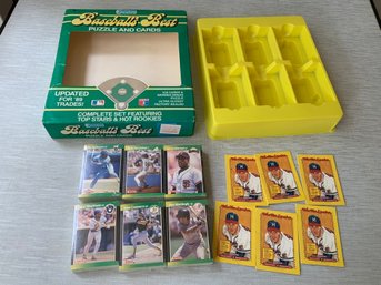 Sealed 6 Packs Of Baseball Cards 1990 Donrus MLB Baseballs Best In Plastic Holder And Box