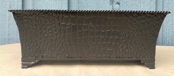 Black Pattern Metal Basket Planter Vase Decor