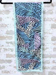 Vintage Multitone Animal Print Sheer Scarf
