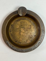 Vintage Bronze Sterling Silver Crest Ashtray