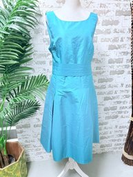 NWT Talbots Teal Sleeveless Gown With Removable Belt, Retail $199