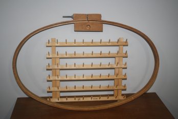 Large Loom And Thread Holder