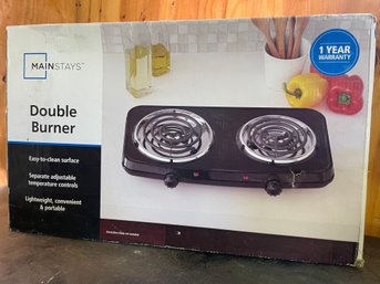New In Box- Mainstays Countertop Double Burner