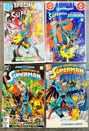 Set Of 4 Vintage Superman Comic Books