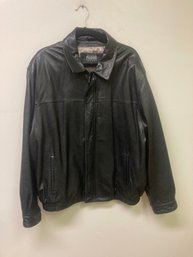 Wilsons Leather Mens Black Leather Jacket Size Xl