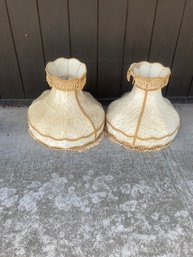 Two Vintage Lamp Shades