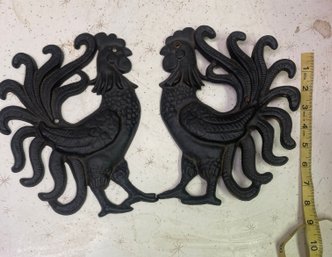 Cast Iron Roosters