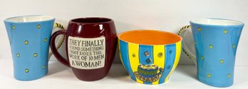 Collectible And Artistic Ceramic Mugs And Bowl