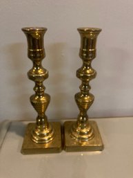 Heavy Vintage Brass Candlesticks