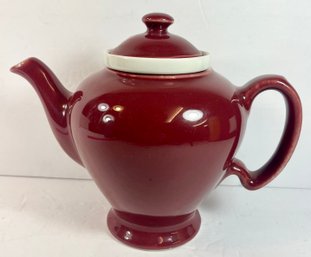 Vintage McCormick Burgundy Teapot With Infuser