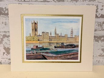 Reginald Collingford Fine Art Print Matted - Initialed Big Ben
