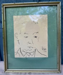 Vintage Signed 1963 Modern Collectible Artwork Figurative Wall Decor