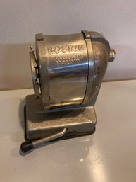 Vintage Boston Pencil Sharpener With Suction Desk  Mount