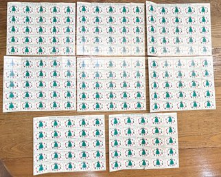 8 Sheets Of MINT 1969 American Lung Association Christmas Seal Stamps - Complete Sheets