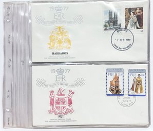 Six 1977 Queen Elizabeth II Silver Jubilee First Day Covers Issued By The Westminster Collectors Society