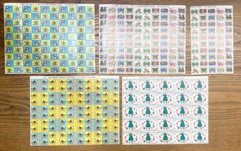 MINT Christmas Stamp Sheets 1965, 1967, 1968, 1969