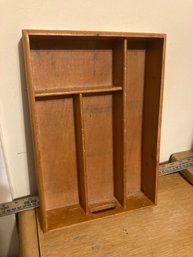 Vintage Wood Flatware Or Other Storage, Dovetailed