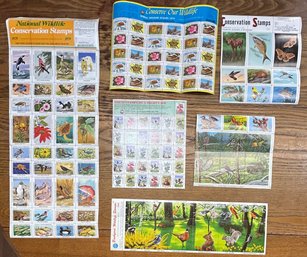 MINT 1970s Wildlife Stamp Sheets