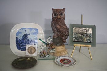 Home Decor Lot Featuring Lovely Owl