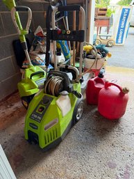 Lime Green And Black Greenworks 1700 PSI Electric Power Washer