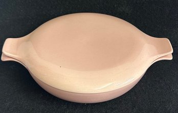 1950s Pink Speckled Covered Casserole Dish