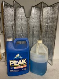 Auto Lot With Windshield Sunshade, Washer Fluid And Anti Freeze